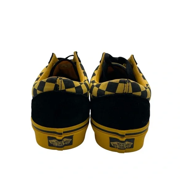 Vans Unisex Old Skool 721356 Black Yellow Checker Sneaker Shoes Size M 7.5 W 9 - Picture 4 of 6